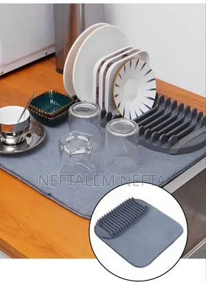Photo - Dish Drying Rack With a Drying Mat