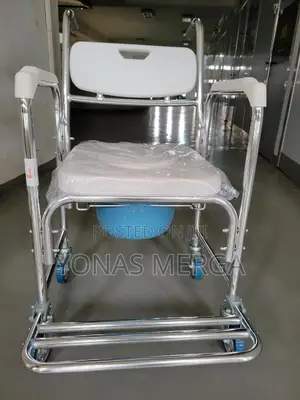 Shower Chair With Commode窿∂Rolling Toilet Chair፼慝injured (150kg)