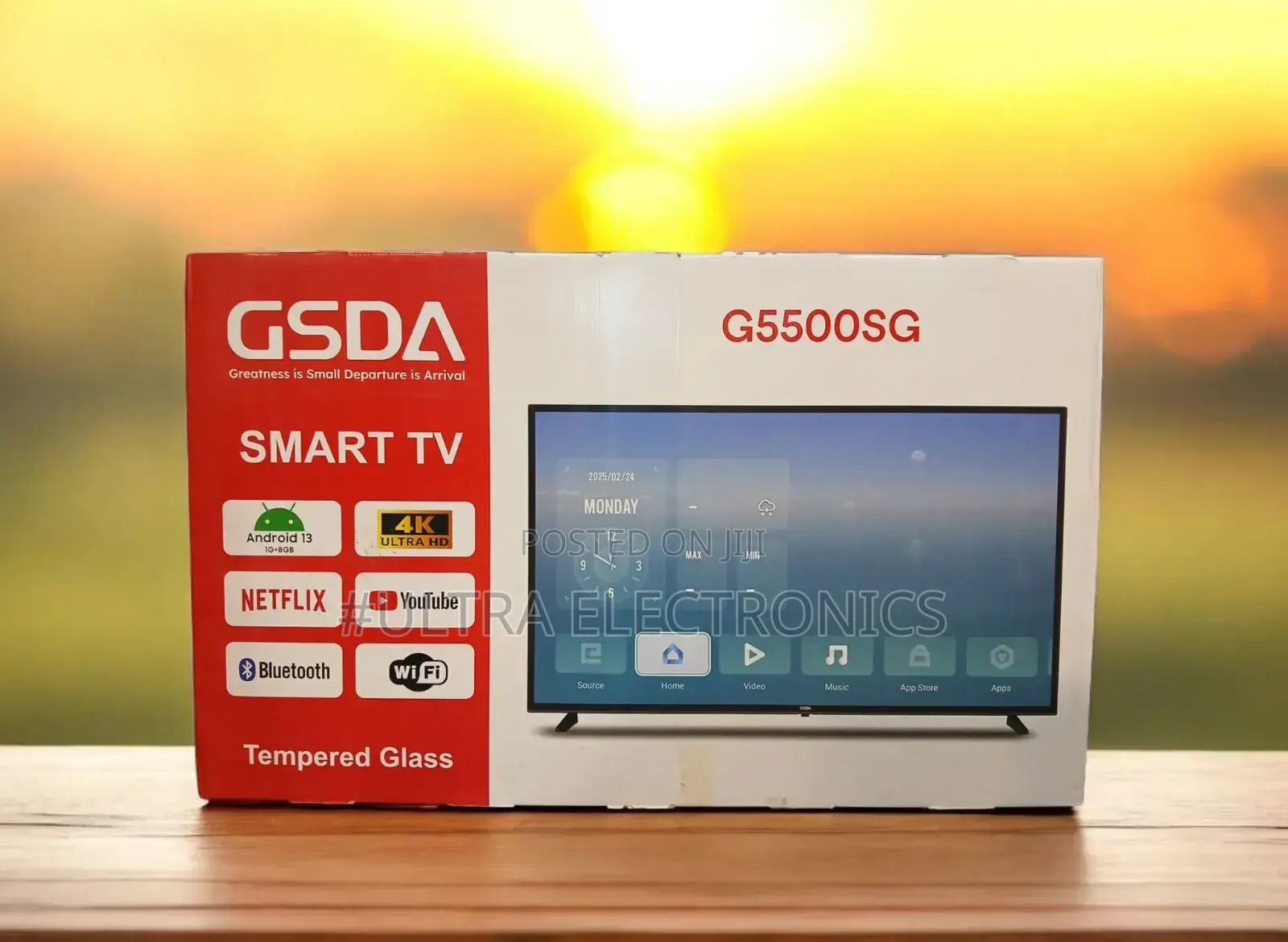 Gsda 55 Inch Smart Android Tv New Tempered Glass