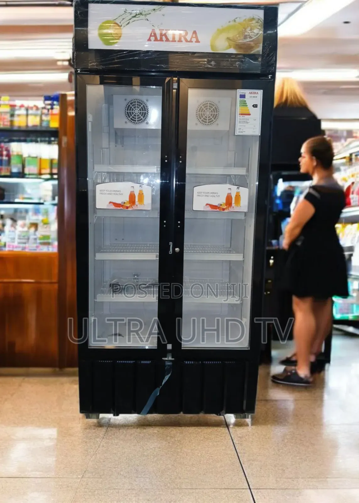 Akira Image Shows An Akira Brand Commercial Beverage Refrigerator.
