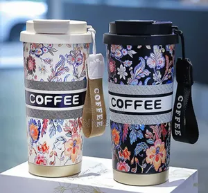 Stainless Still Coffee Mug With Straw