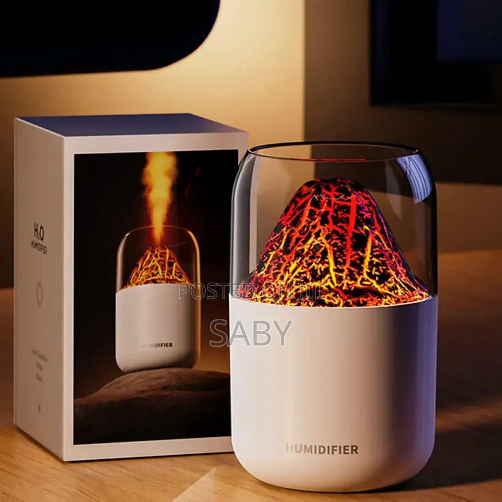 Pplastic Cylindrical Volcano Room Humidifier Diffuser 