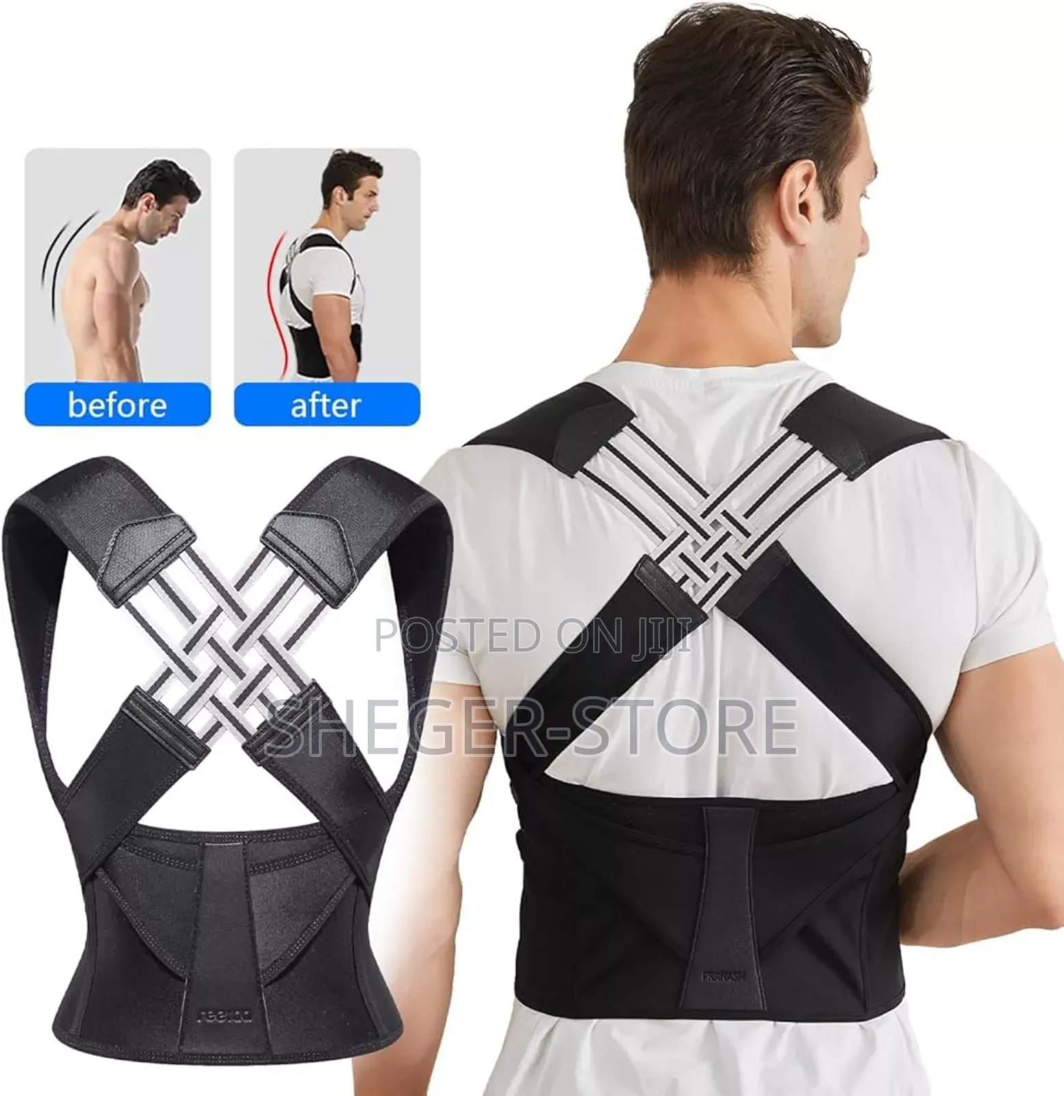 Adjustable Shoulder Corrector Belt ( የአንገት፣ የትከሻ እና የወገብ ህመምን የሚቀርፍ )