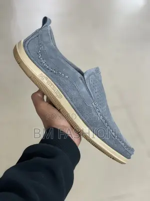 Photo - Men’S Gray Loafers Quality Lightweight Shoes