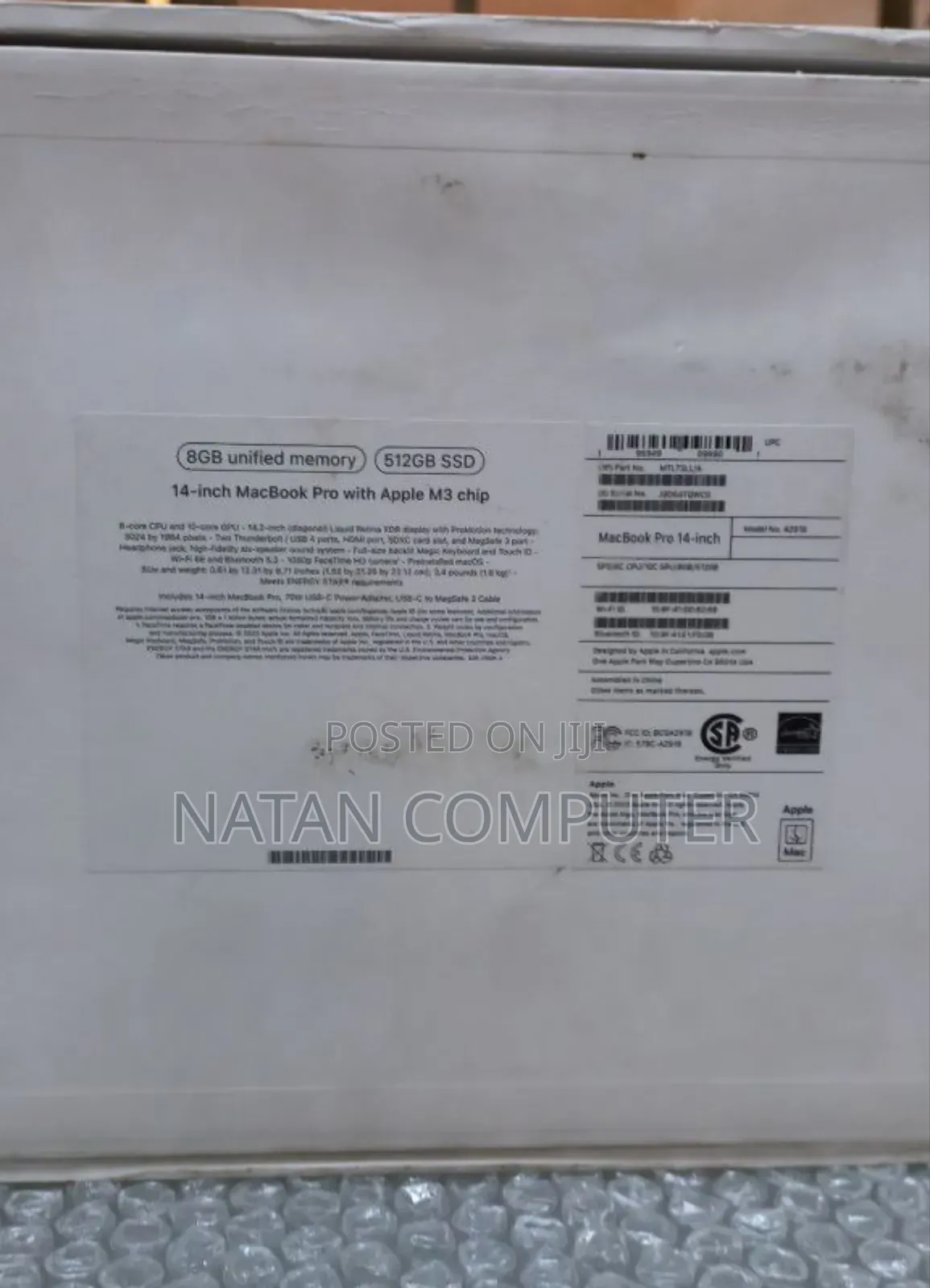 New Apple MacBook Pro 2023 M3 Max 14-Inch 8GB Apple M3 Pro SSD 512GB