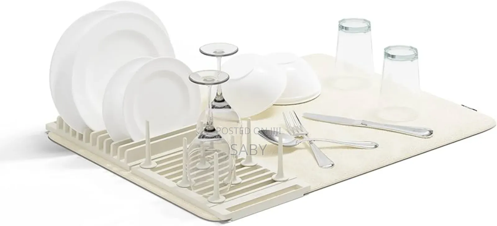 Microfiber Dish Draining Mat With Dish Rack