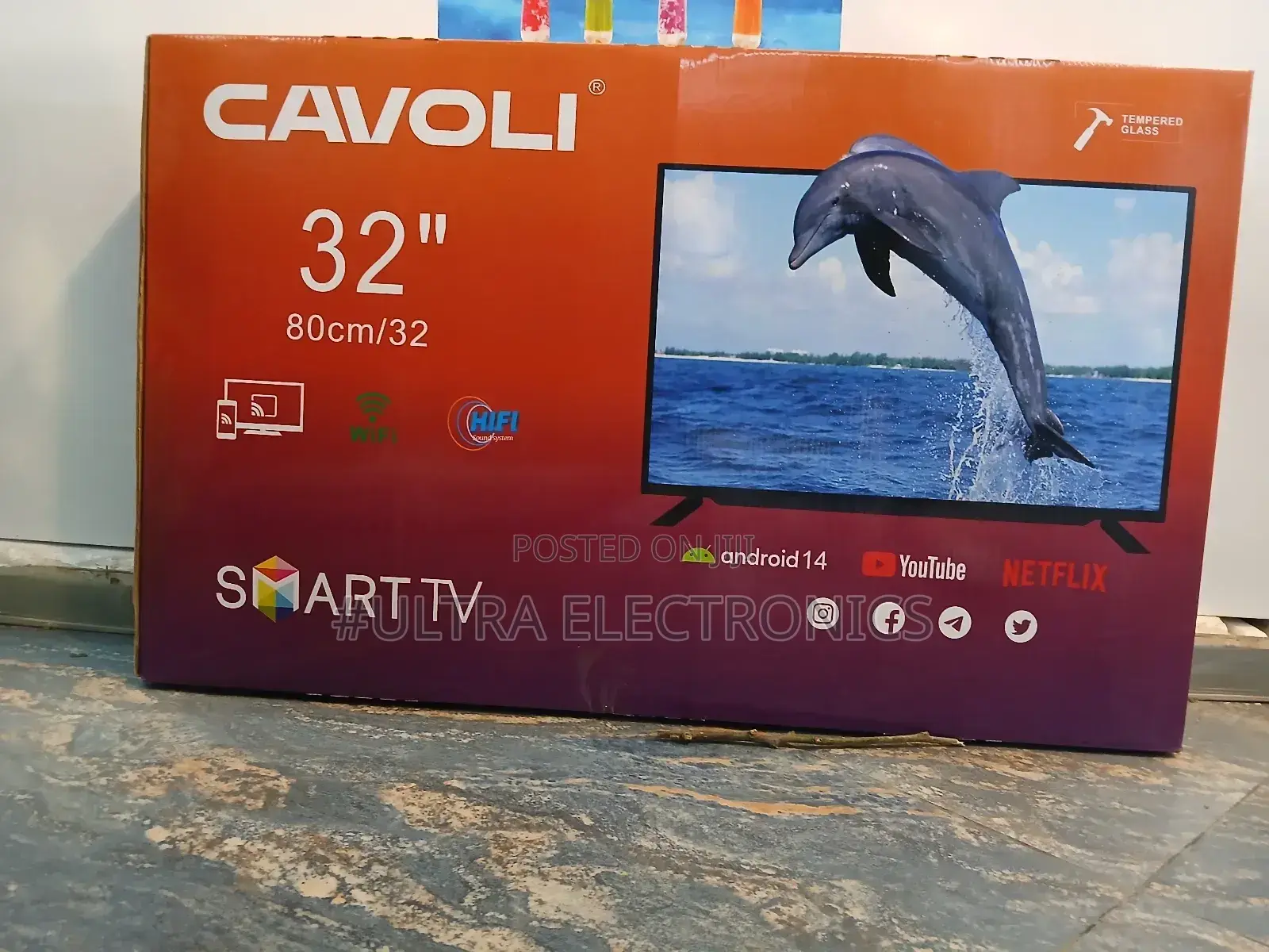 Cavoli 32 Inch Smart Double Glass Smart Tv