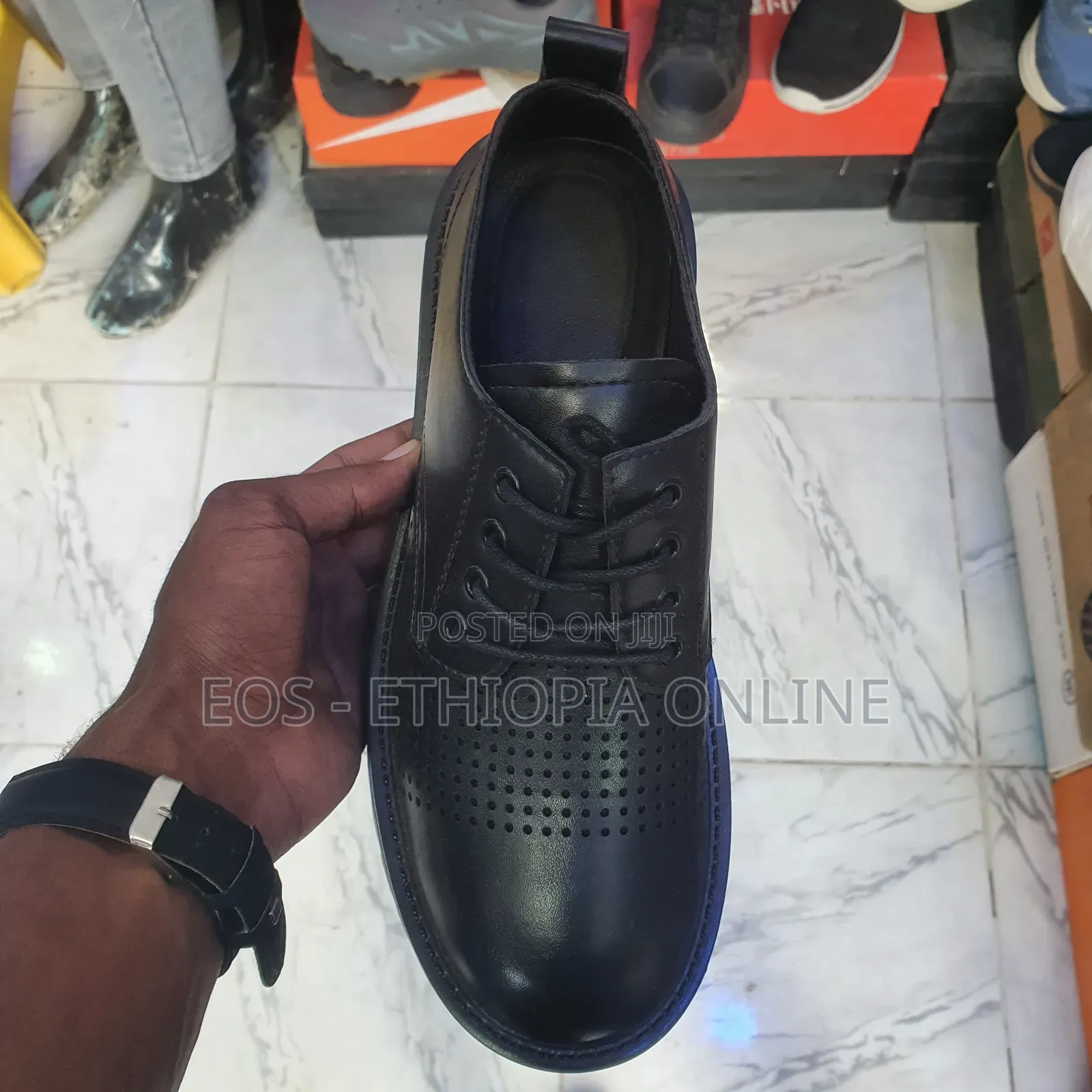 Quality Leather Black Derby Shoes [On Hand]