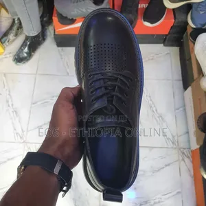 Quality Leather Black Derby Shoes [On Hand]