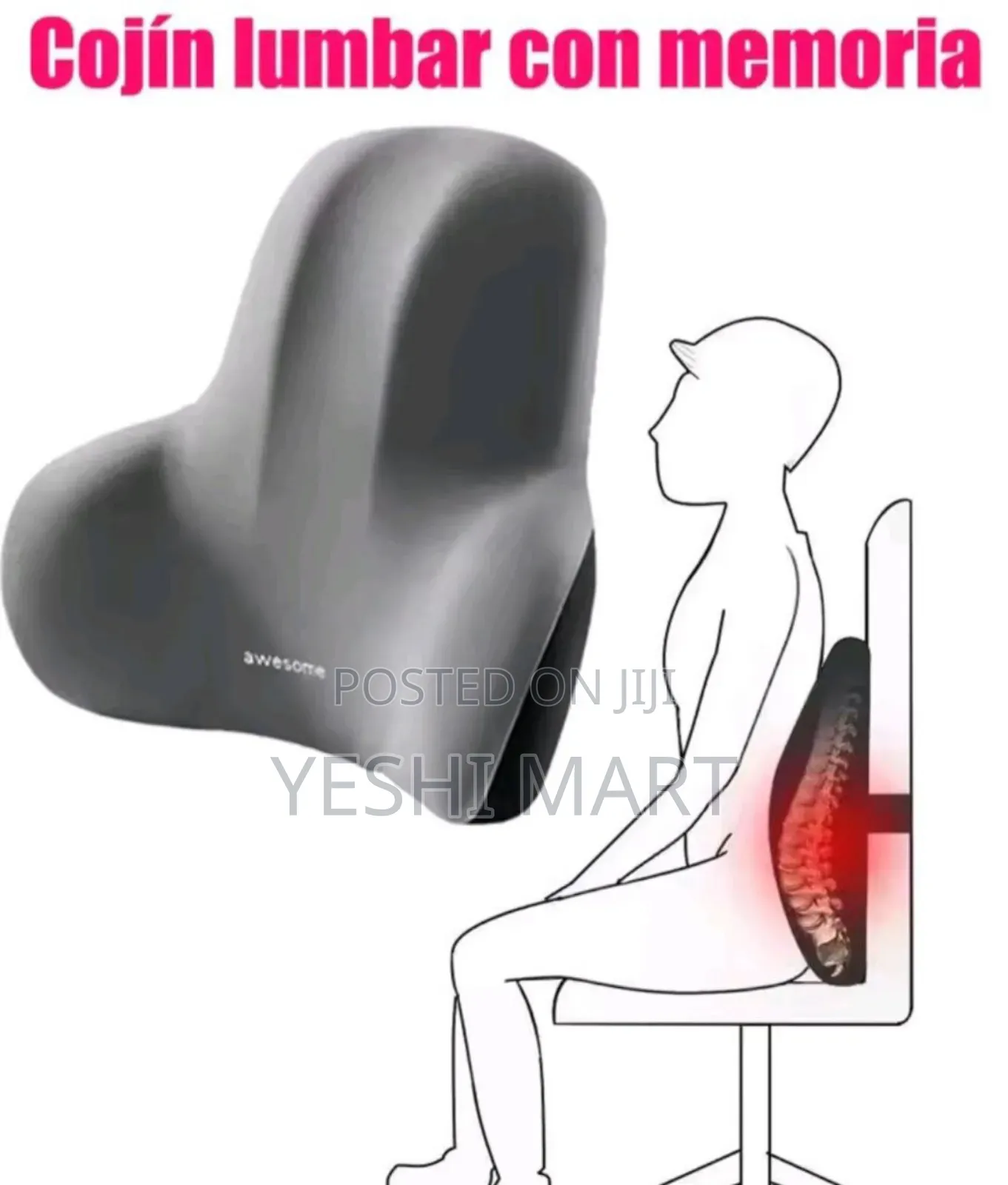 Office Lumbar Pillow Longterm Seat Cushion With Memory Foam, Suitable