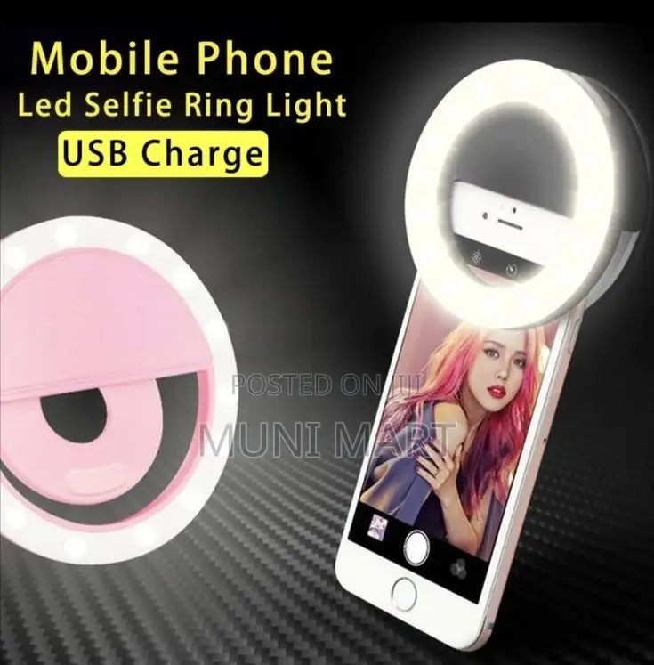 Mini Selfie Ring Light(ጥራት ያለው ሰልፊ ፎቶ ቪድዮ ለመነሳት ለመቅረጽ)