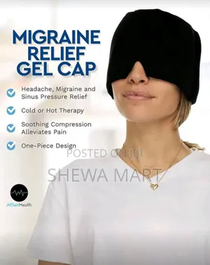 Photo - Cooling Gel Ice Pack Head Cap, Cold/Hot Therapy Headache Relief,