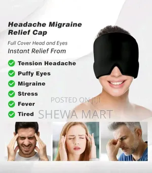Cooling Gel Ice Pack Head Cap, Cold/Hot Therapy Headache Relief,