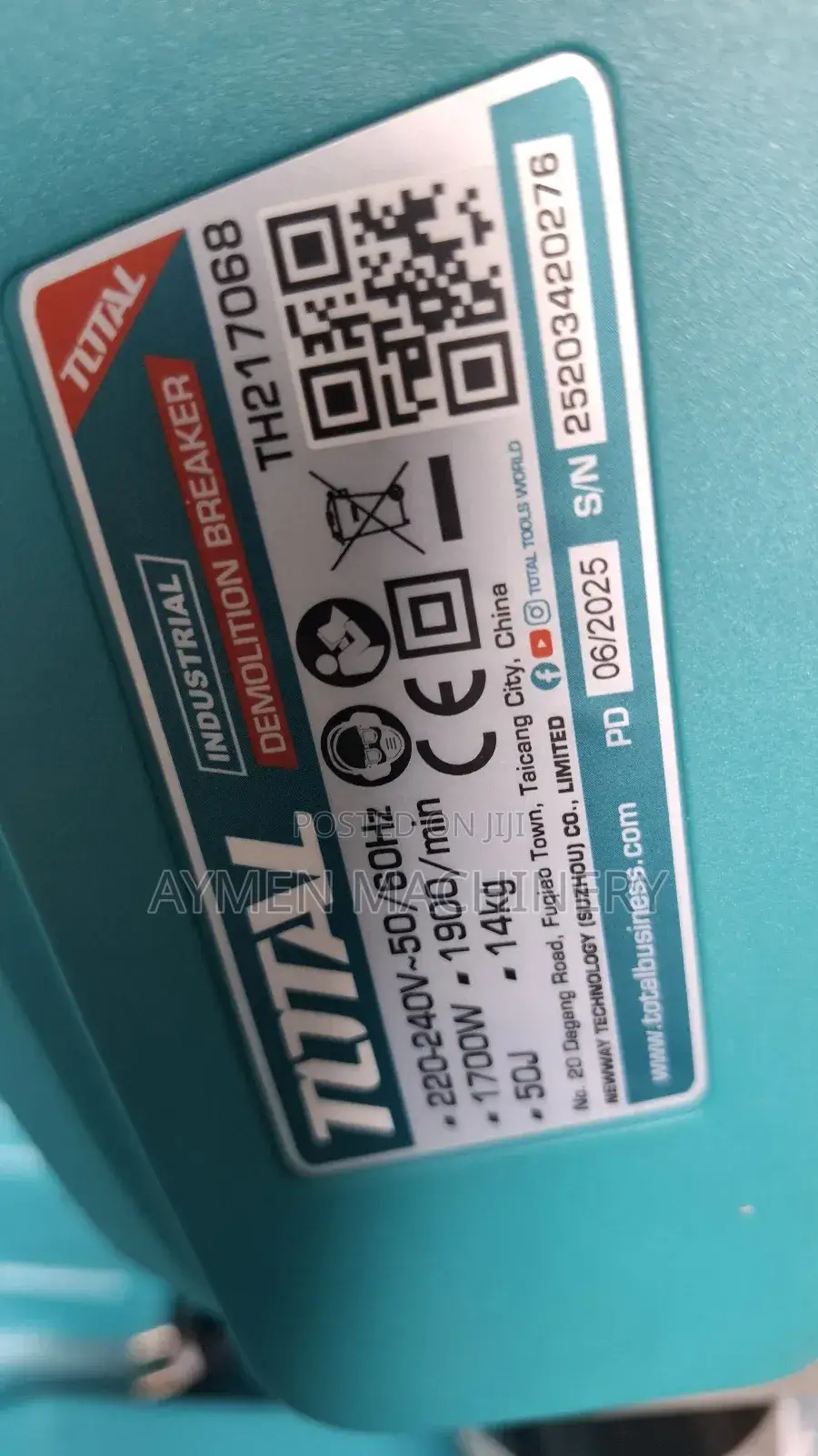 Jackhammer 1700w 50joule ጃክ ሀመር