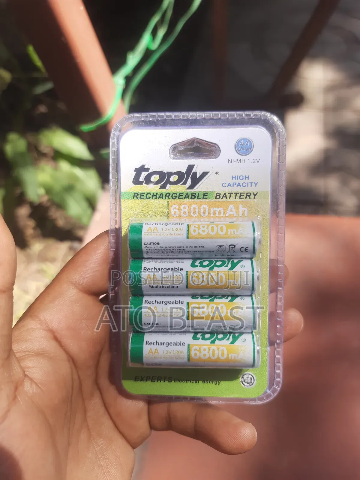 Toply Aa 6800mah High-capacity Rechargeable Batteries.