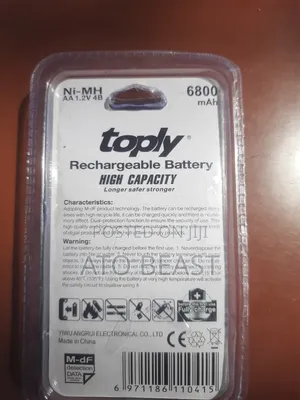 Toply Aa 6800mah High-capacity Rechargeable Batteries.