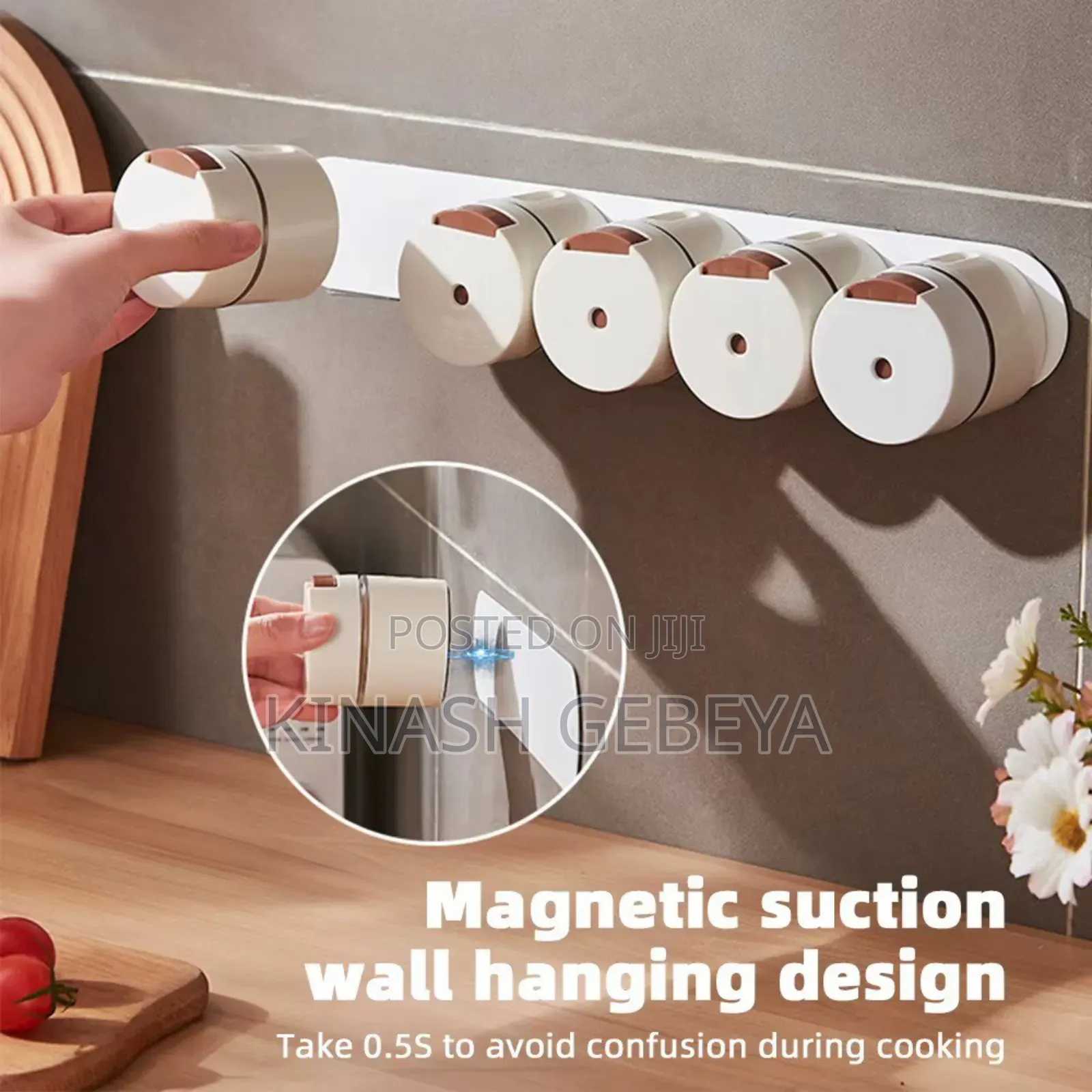 6pcs Wall Mounted Kitchen Seasoning Box