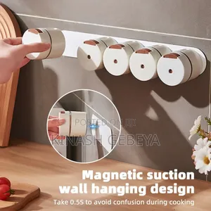6pcs Wall Mounted Kitchen Seasoning Box
