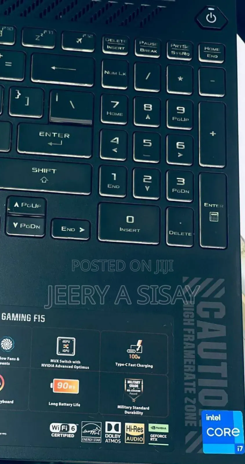 New Laptop Asus TUF Gaming A15 16GB Intel Core I7 SSD 1T