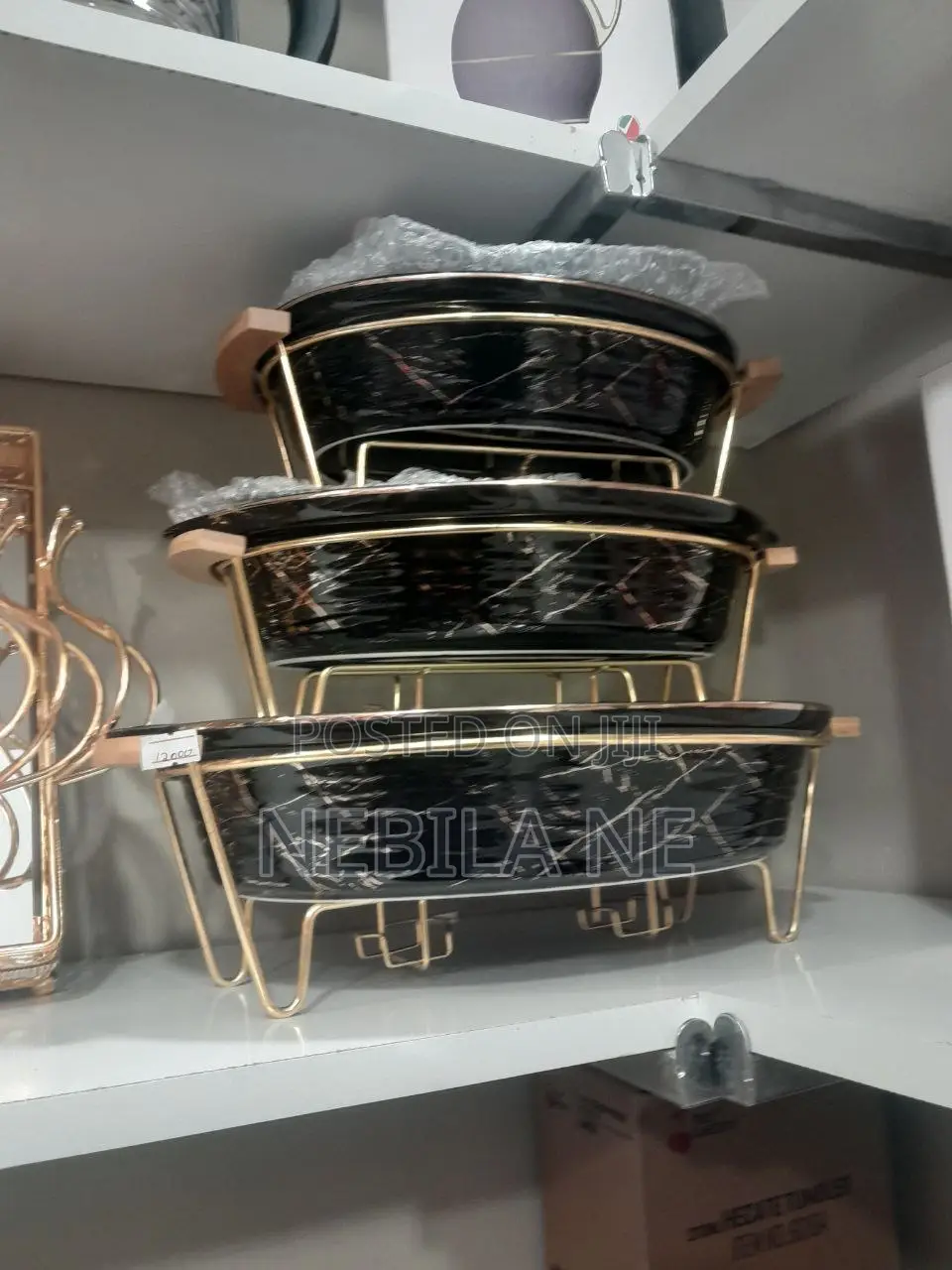 3 PCS Ceramic Chafing Dishes