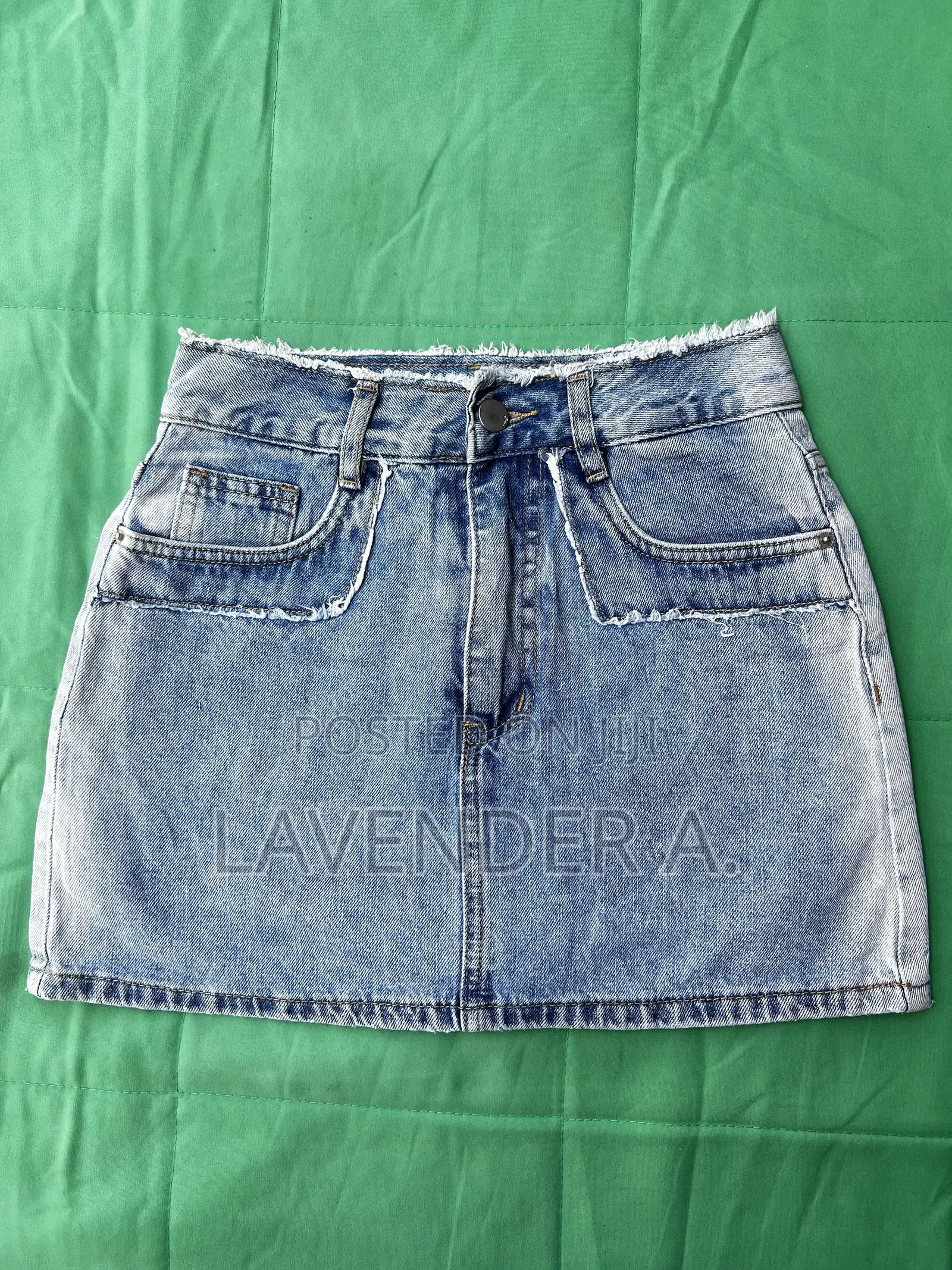Jeans Mini-skirt And Nfl Crop Jersey