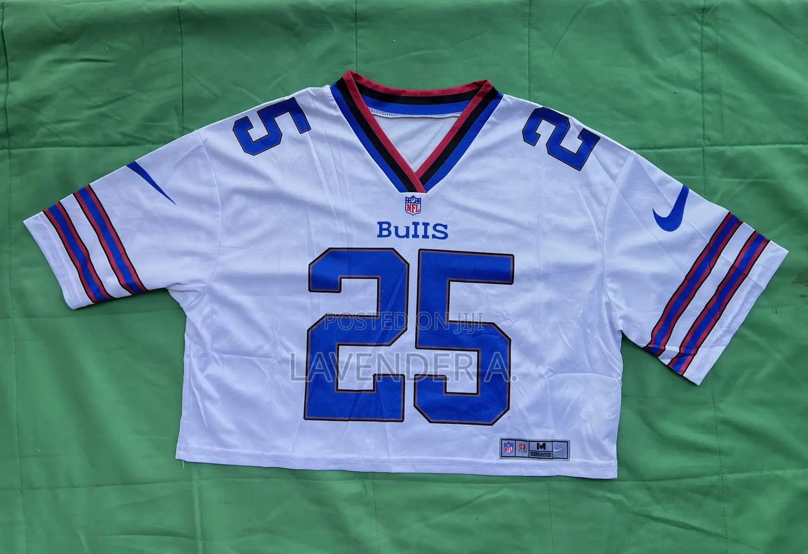 Jeans Mini-skirt And Nfl Crop Jersey