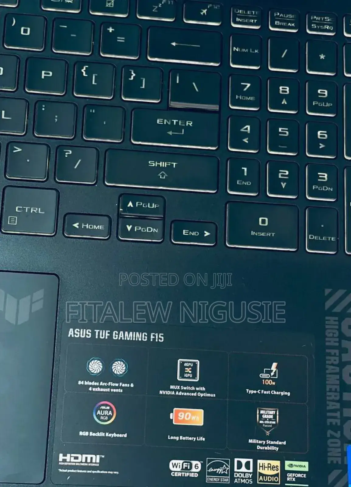 New Laptop Asus TUF Gaming A15 16GB Intel Core I7 SSD 512GB