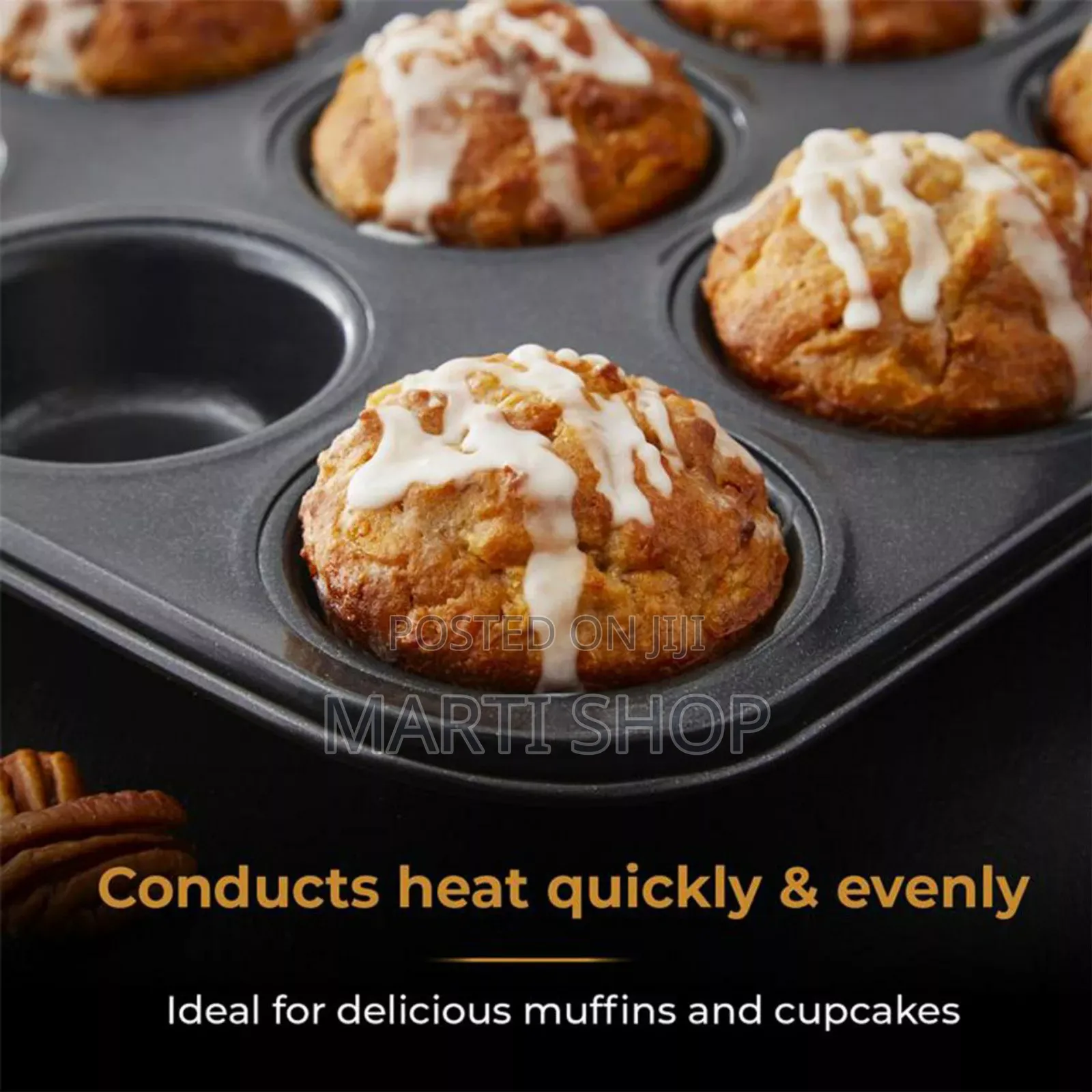 A Muffin Tin, Typically Used for Baking Muffins or Cupcakes.