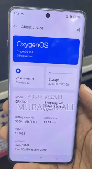 New OnePlus 12 512 GB Black