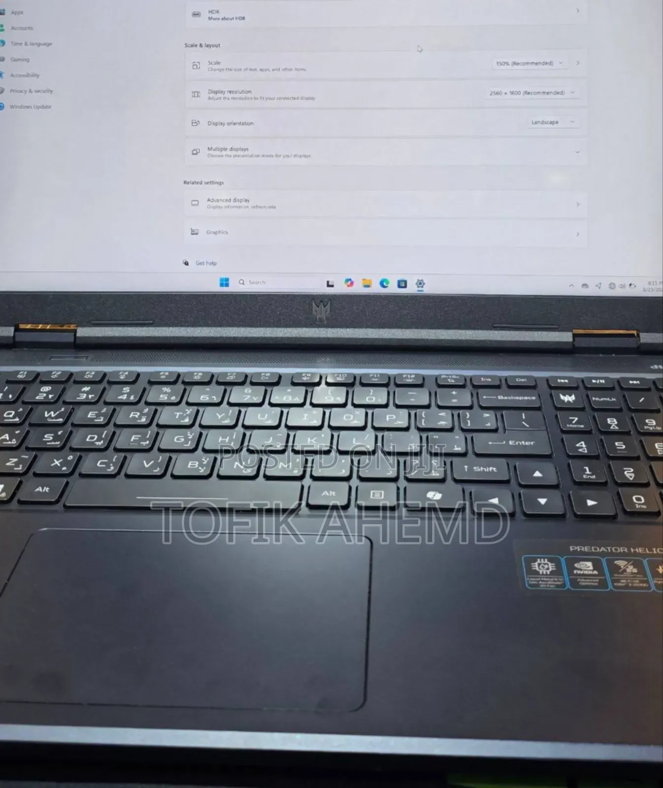 New Laptop Acer Predator Helios 300 16GB Intel Core I9 SSD 1T