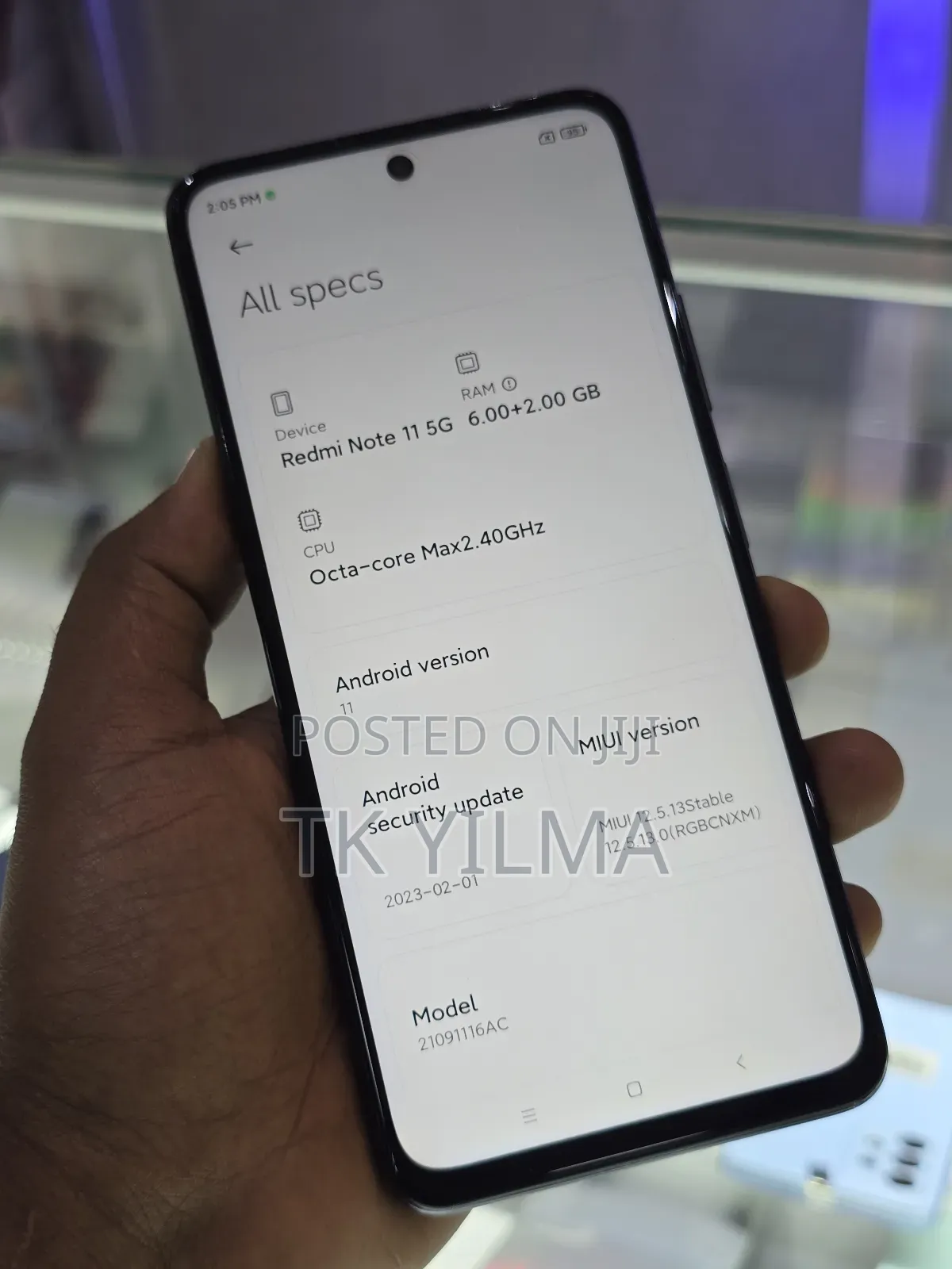 New Xiaomi Redmi Note 11T Pro 5G 128 GB Black