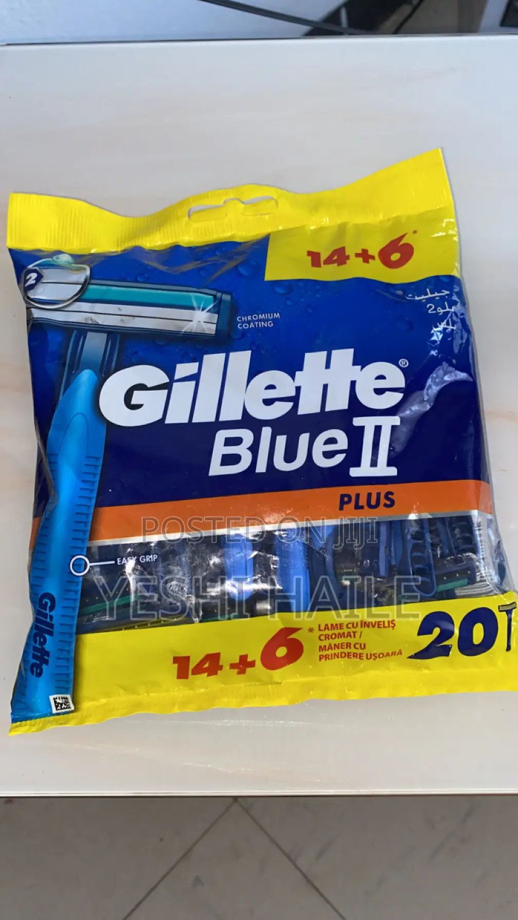 Gillette Blue Plus Razors-easy Grip,Chromium Coated Blades