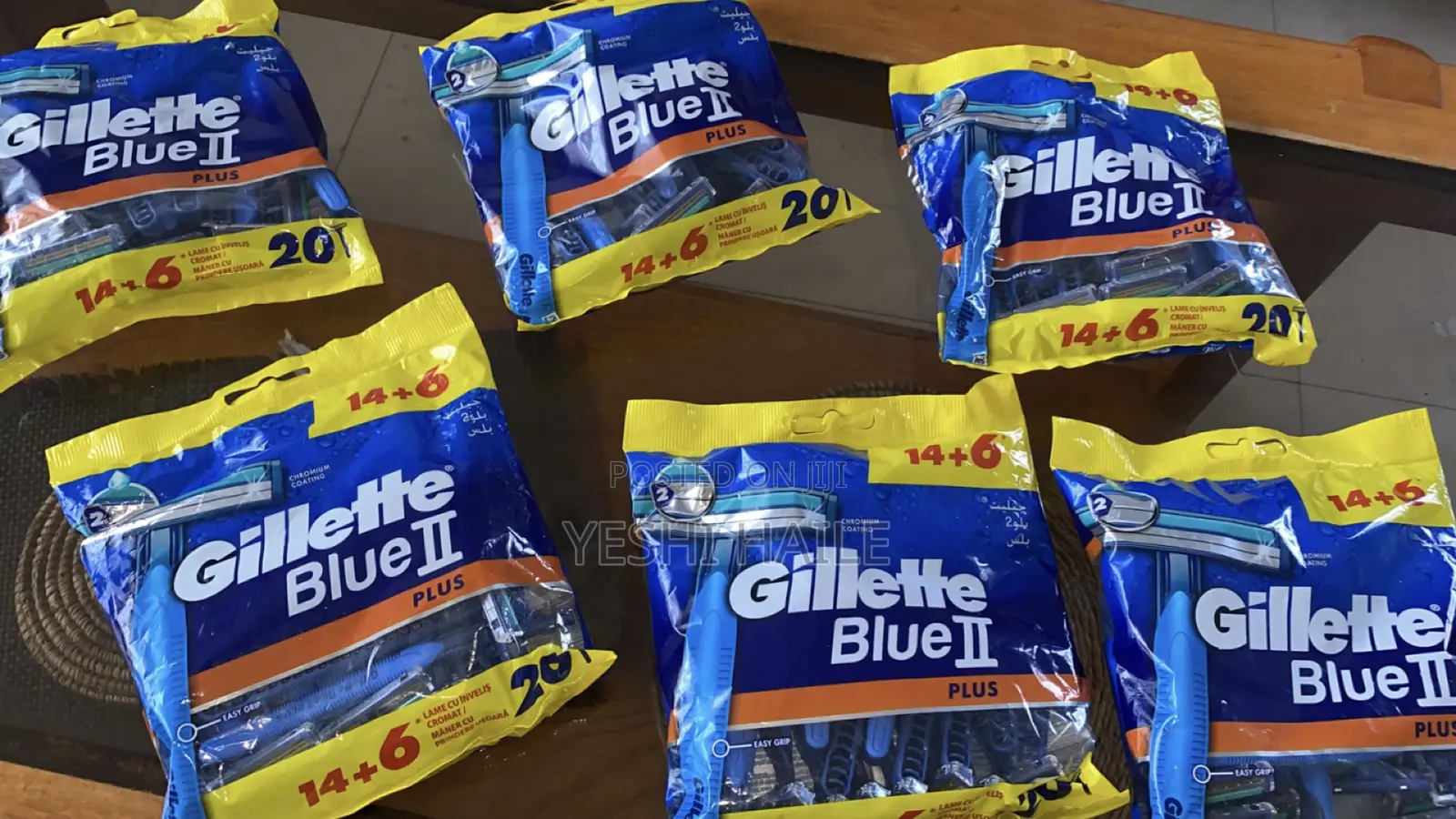 Gillette Blue Plus Razors-easy Grip,Chromium Coated Blades