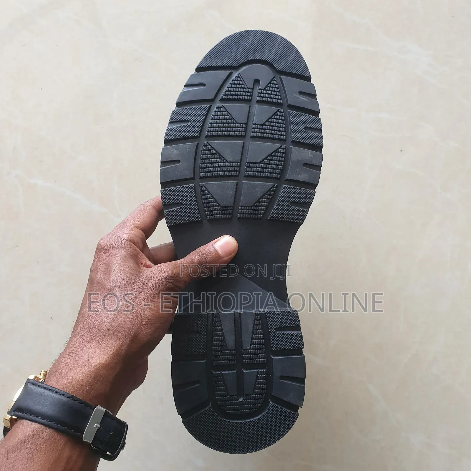 Classic Chunky Sole Crocodile Style Derby Shoes [On Hand]