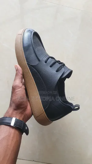 Casual Black With Brown Chunky Sole Shoes [On Hand]