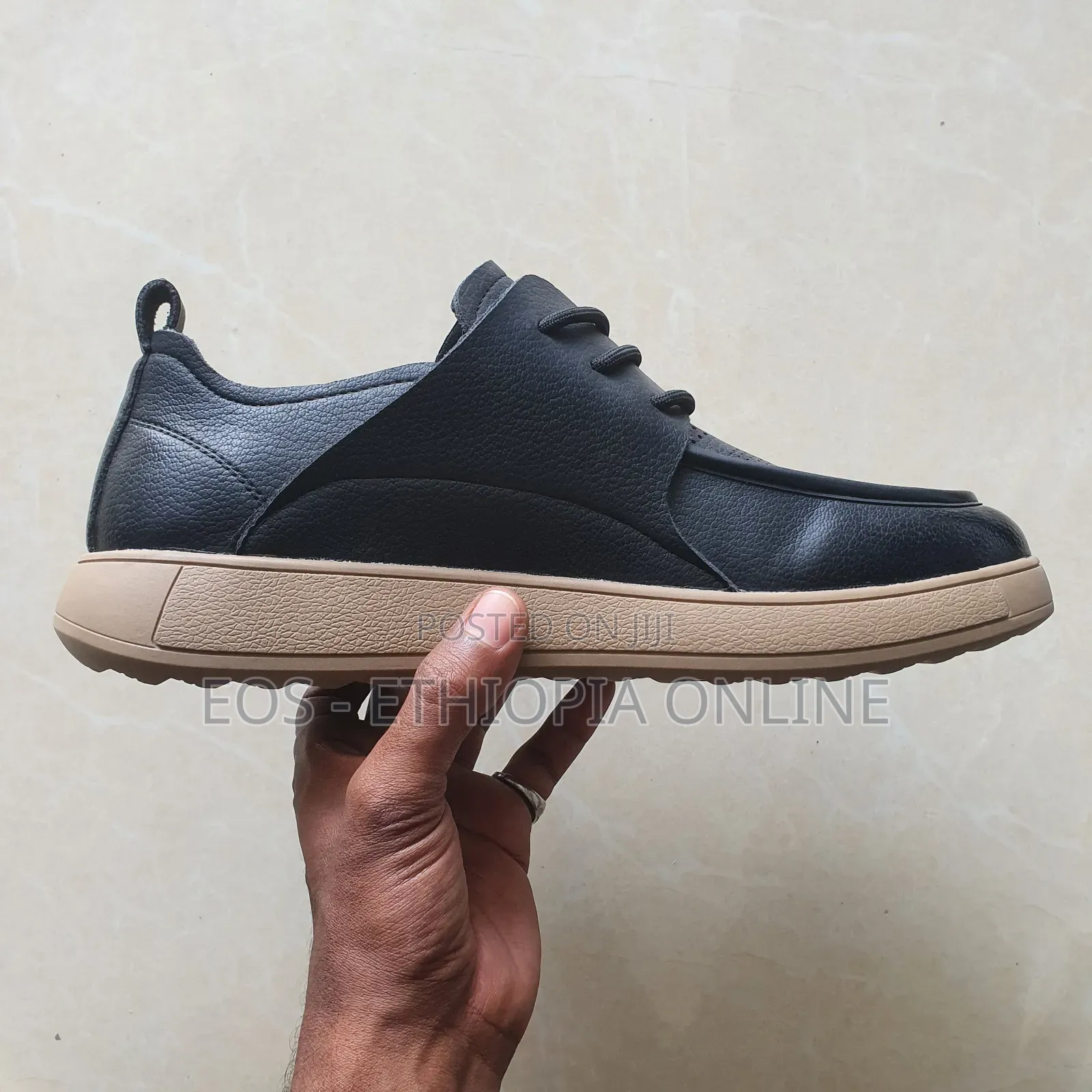 Casual Black With Brown Chunky Sole Shoes [On Hand]