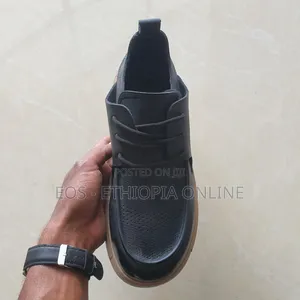 Casual Black With Brown Chunky Sole Shoes [On Hand]