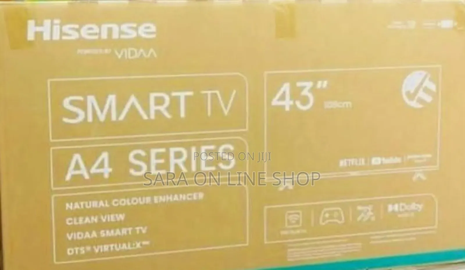 ◇■ Hisence 43" A4 Saries Tv ♤■ Free Delivery