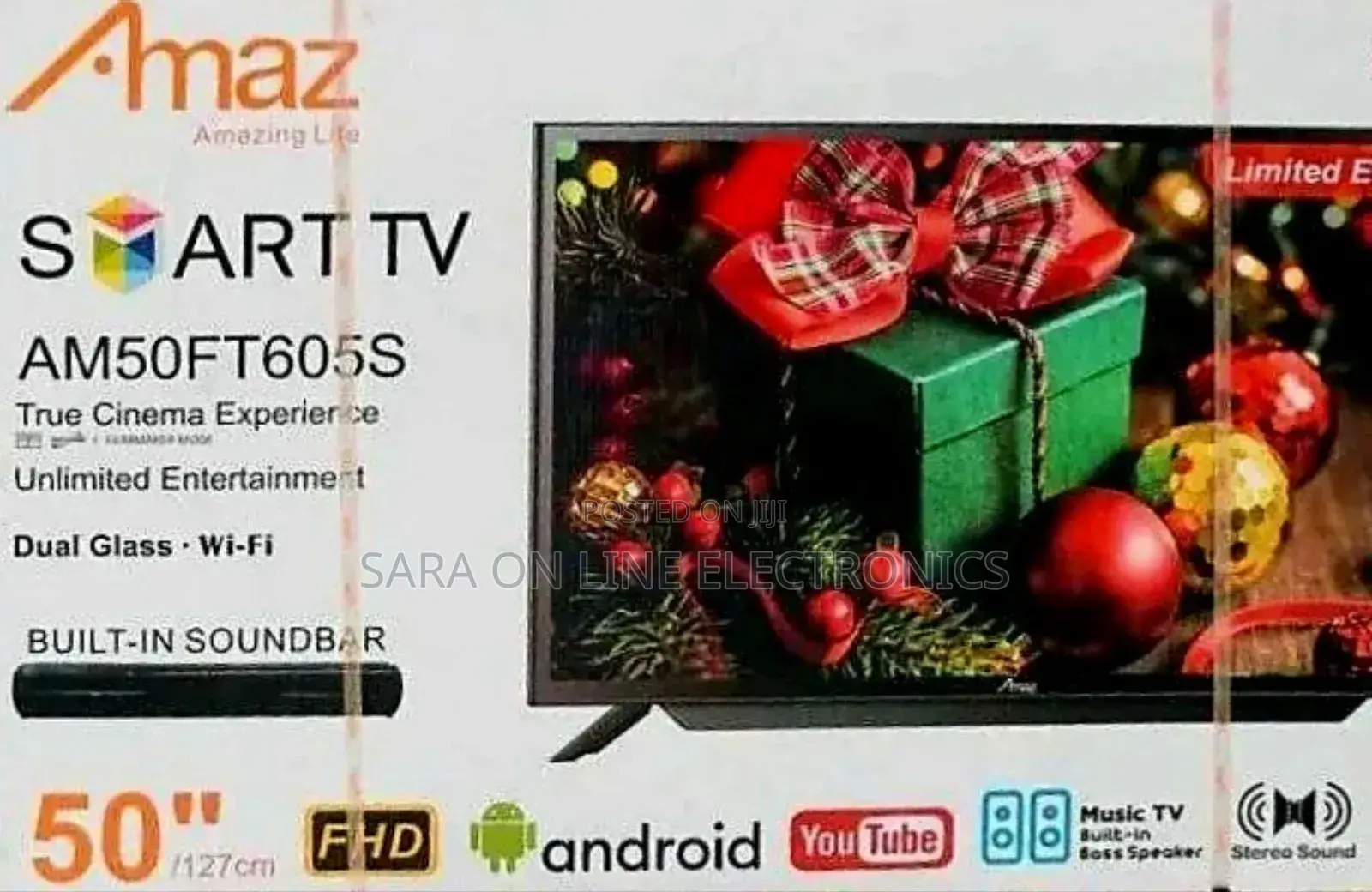 **Amaz 50" Smart Tv <<New 2025>> Free Delivery 10year Warranty
