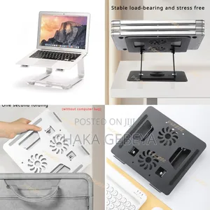 Photo - Transform Your Workspace With the Laptop Stand Fan + 360° Rotation