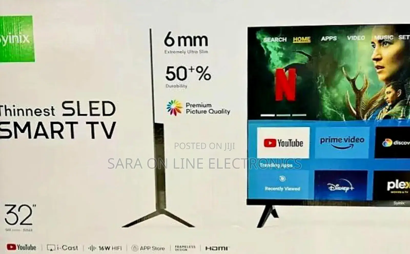 ●○Syinix 32" Smart Tv □New 2025■ 10year Warranty Free Delivery