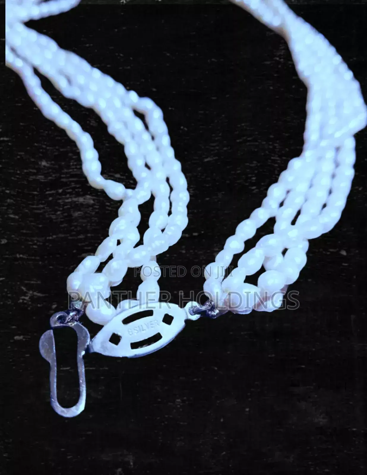 Pristine Victorian Era Antique Rice Genuine Pearl 4 Strands Necklace