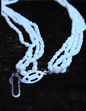 Pristine Victorian Era Antique Rice Genuine Pearl 4 Strands Necklace