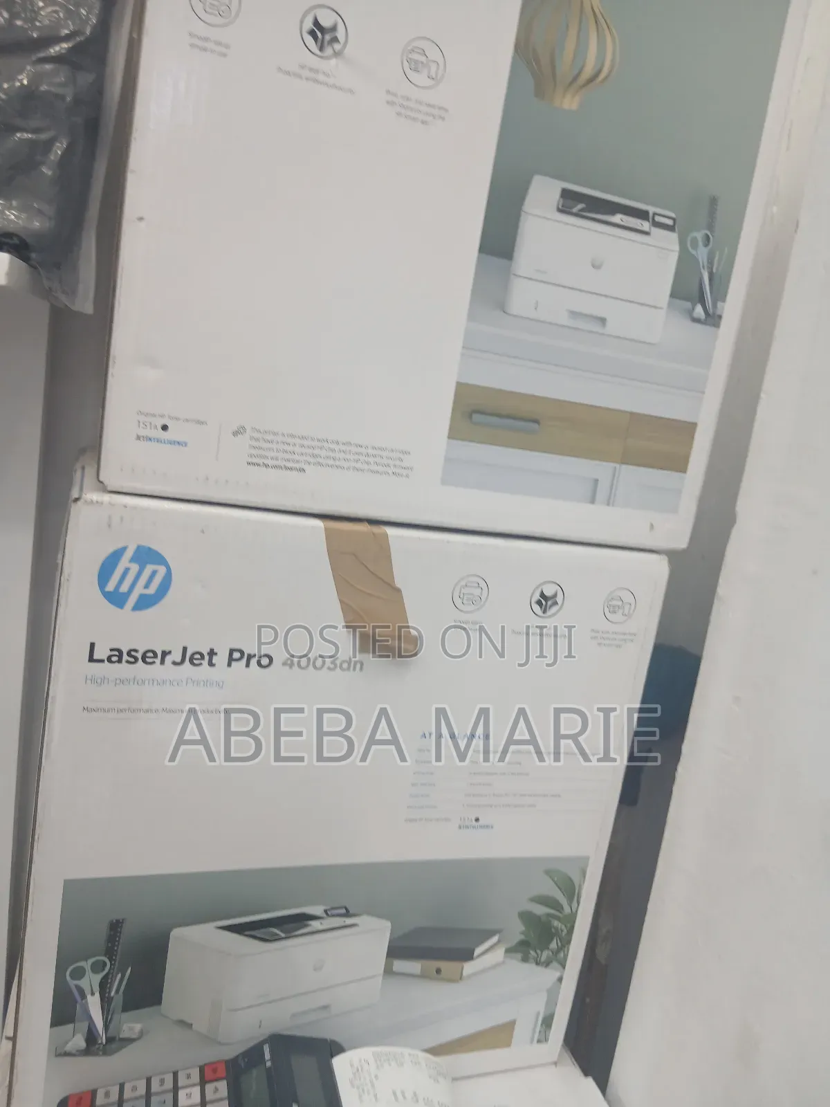 Printer With Cartoon Packed Hp Laserjet Pro
