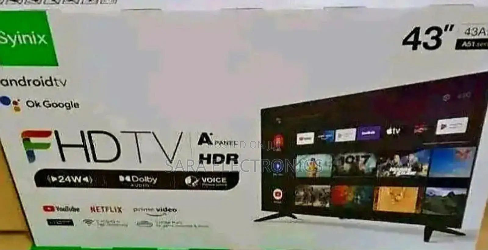 ■□Syinix 43" Smart Android Tv <New 2025> Free Delivery