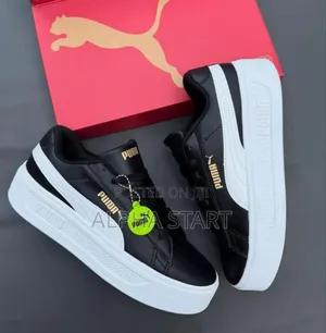 Puma Smash V3 Platform Double-Sole ‘Black/White’ Mens Shoes