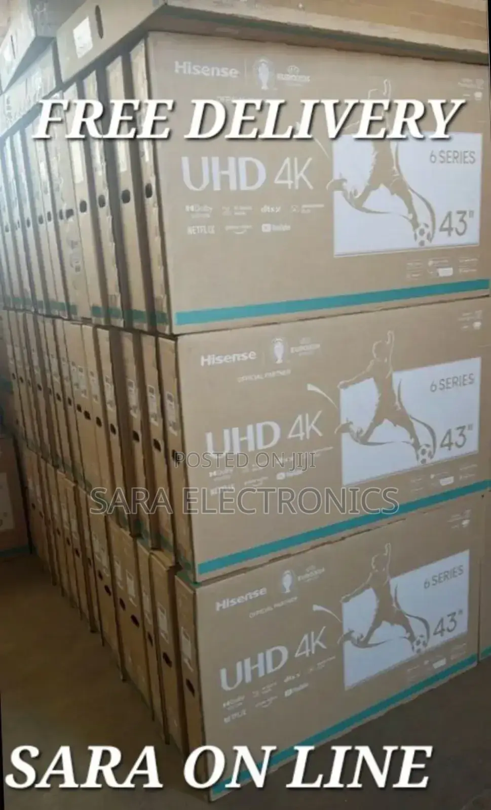 ♤♤Hisence 43" Uhd Smart Tv [Free Delivery]