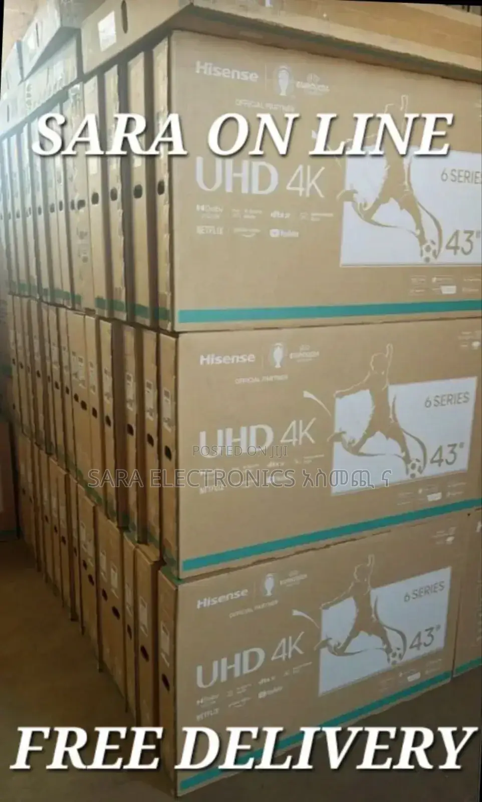 ♤♤Hisence 43" Uhd Smart Tv [Free Delivery]