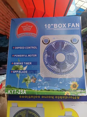 Photo -  10” Box Fan With Timer — Cool Comfort, Smart Control! 