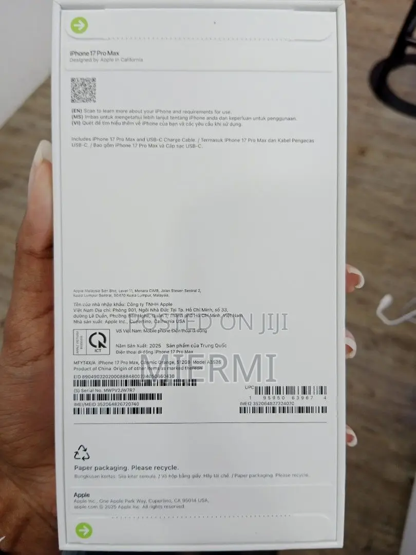 New Apple iPhone 17 Pro Max 512 GB Orange